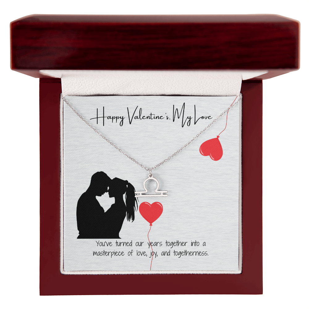 "My Love, Happy Valentine's Day" Elegant Pendant & Gift Card Set
