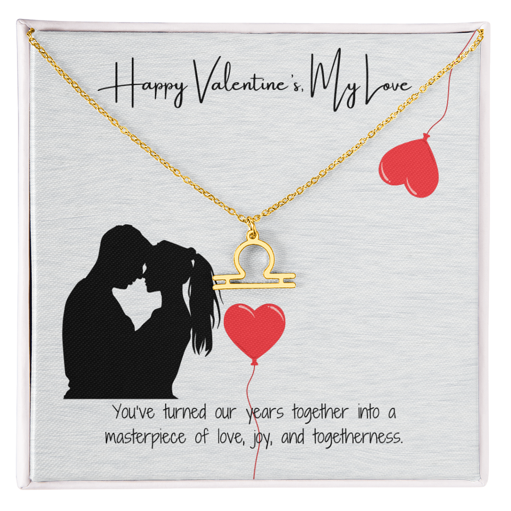 "My Love, Happy Valentine's Day" Elegant Pendant & Gift Card Set