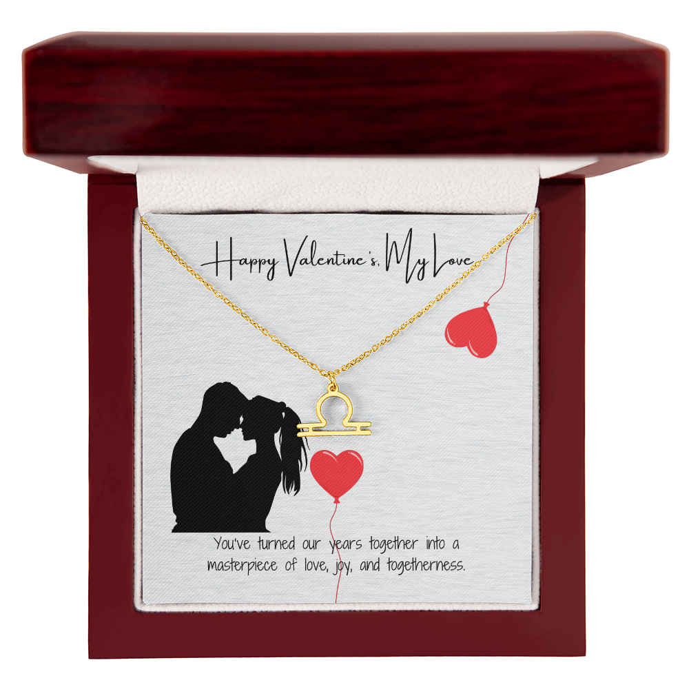 "My Love, Happy Valentine's Day" Elegant Pendant & Gift Card Set