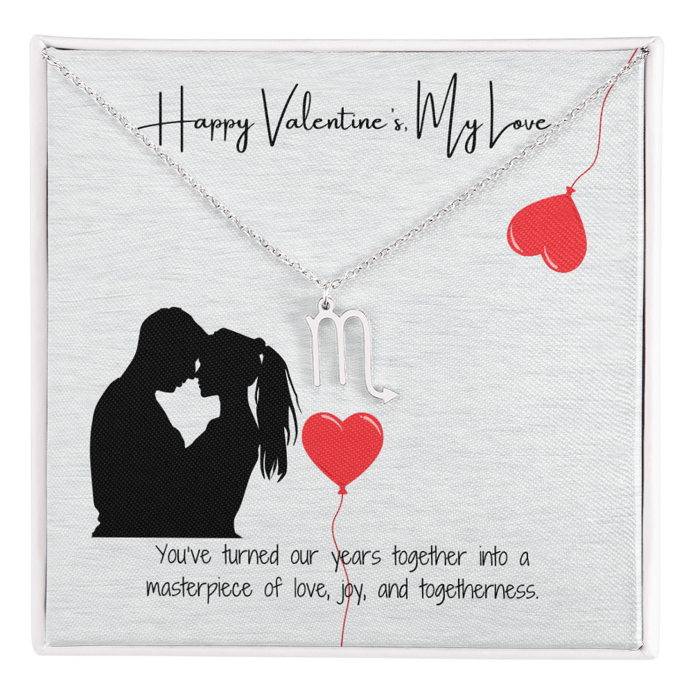 "My Love, Happy Valentine's Day" Elegant Pendant & Gift Card Set
