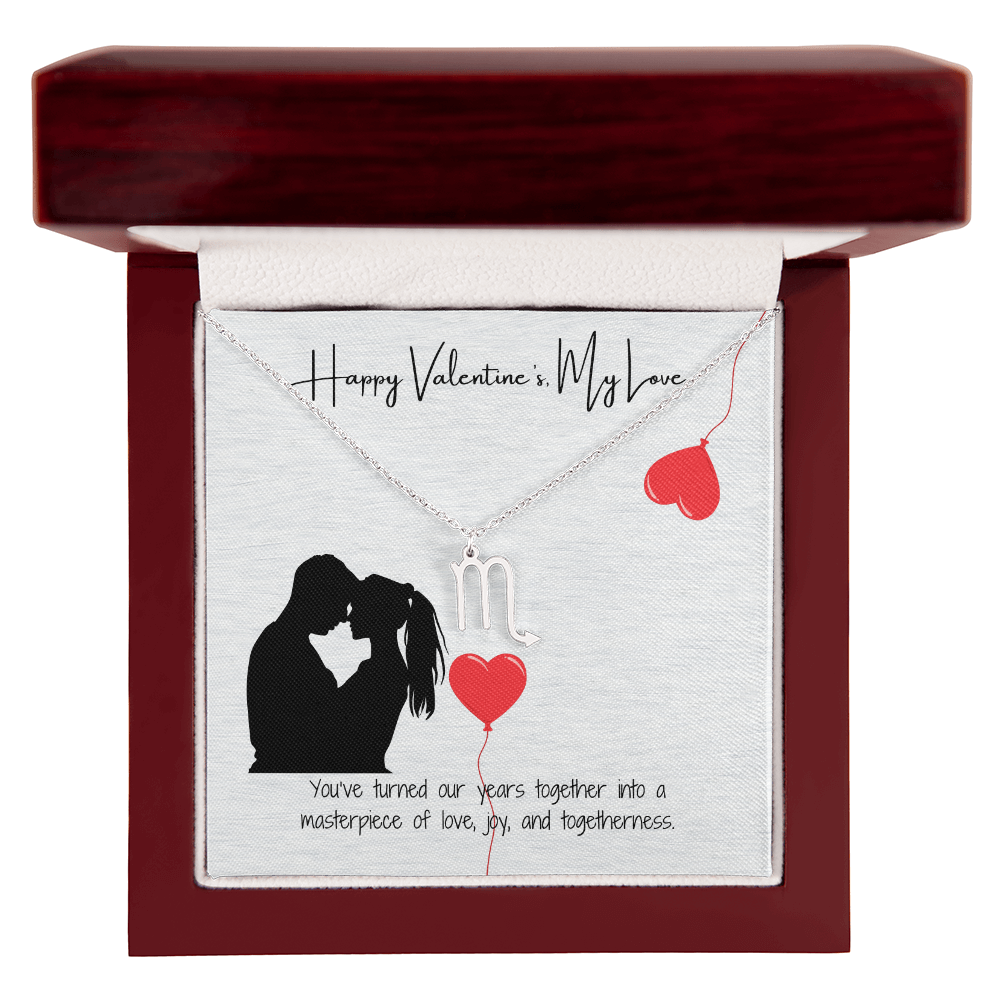 "My Love, Happy Valentine's Day" Elegant Pendant & Gift Card Set