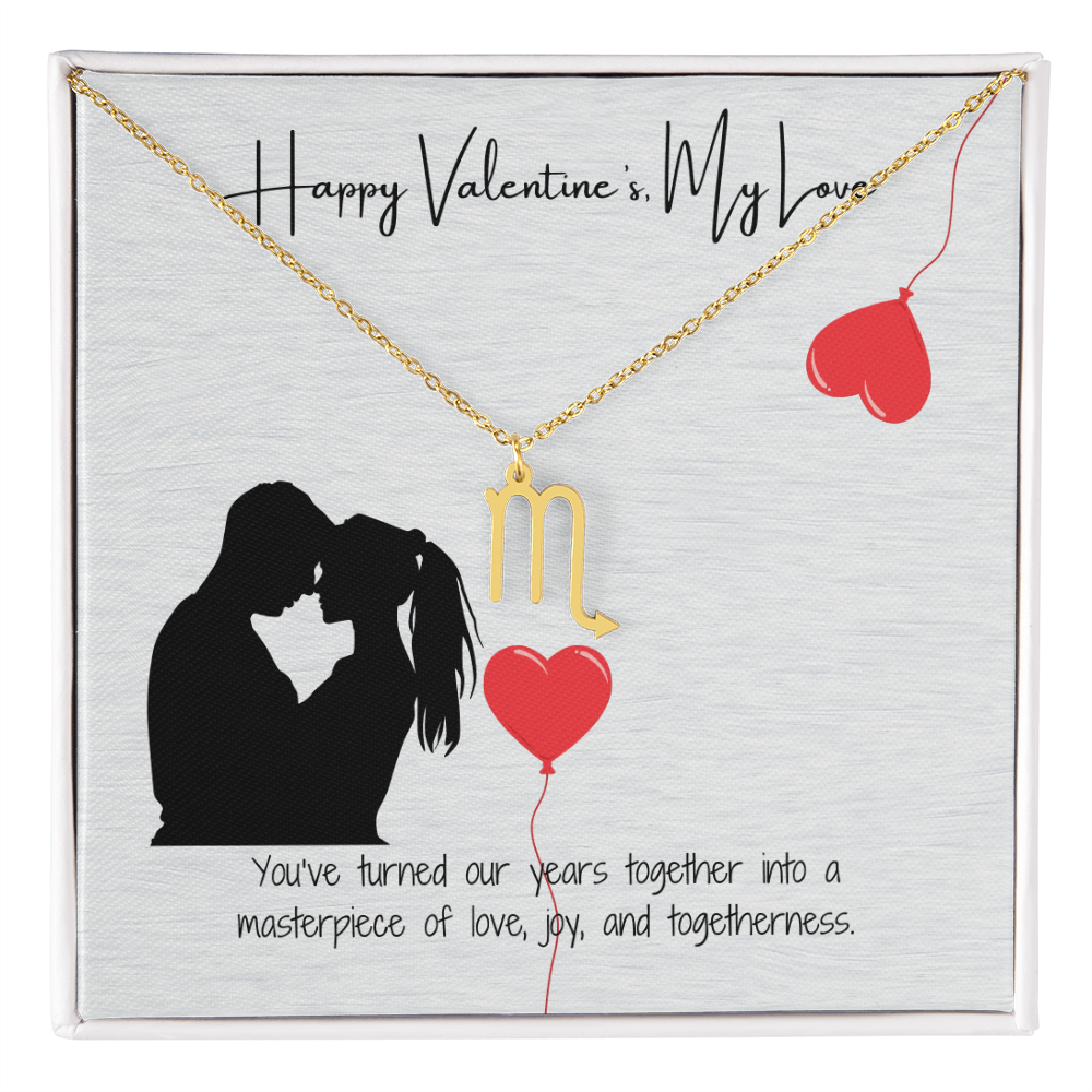 "My Love, Happy Valentine's Day" Elegant Pendant & Gift Card Set