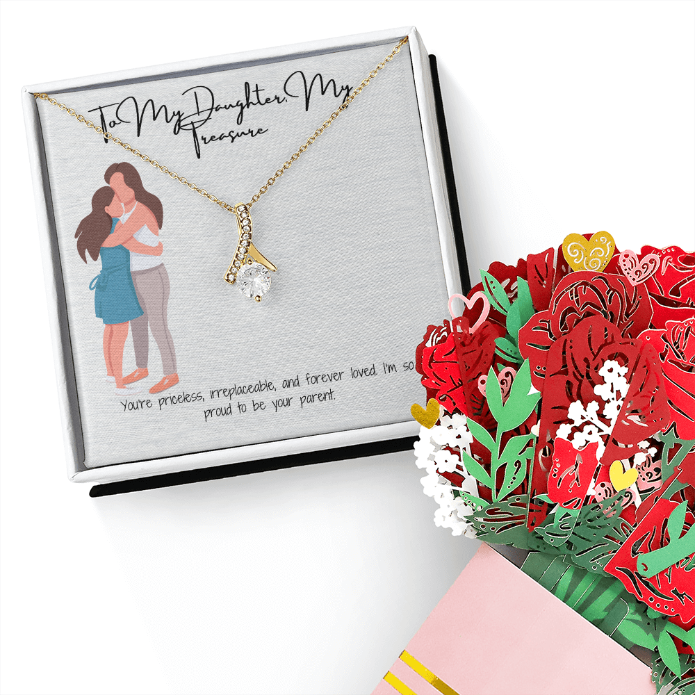 Radiant Love  Alluring Beauty Necklace & Sweetest Devotion Flower Bouquet