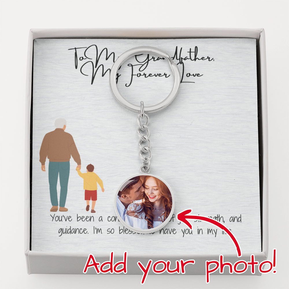 "Cherished Moments: Custom Grandpa Keychain"