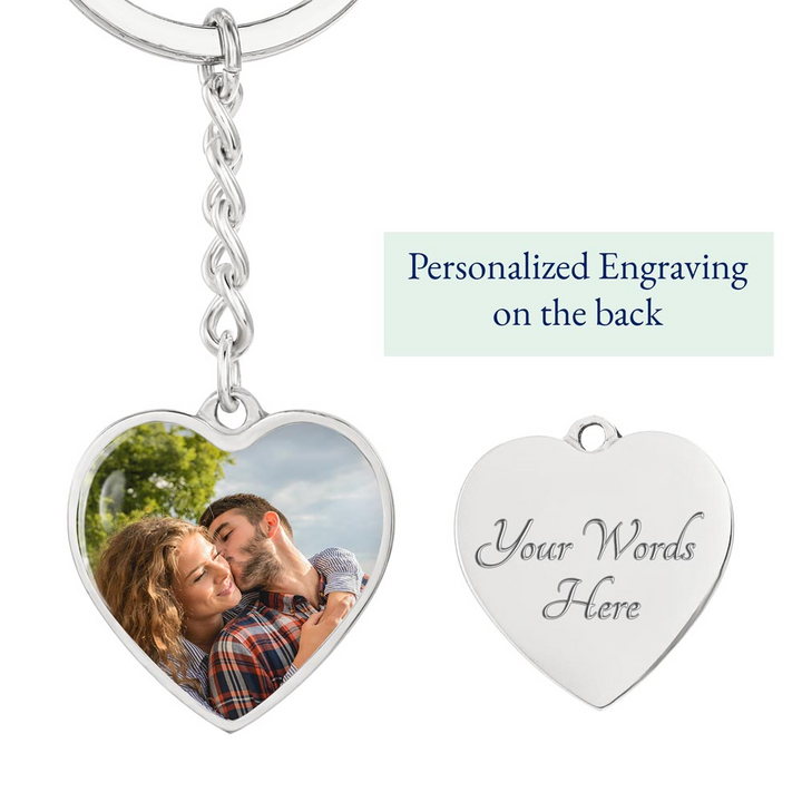Buyer Upload Graphic Heart Keychain "A Grandfather's Heartfelt Keepsake"