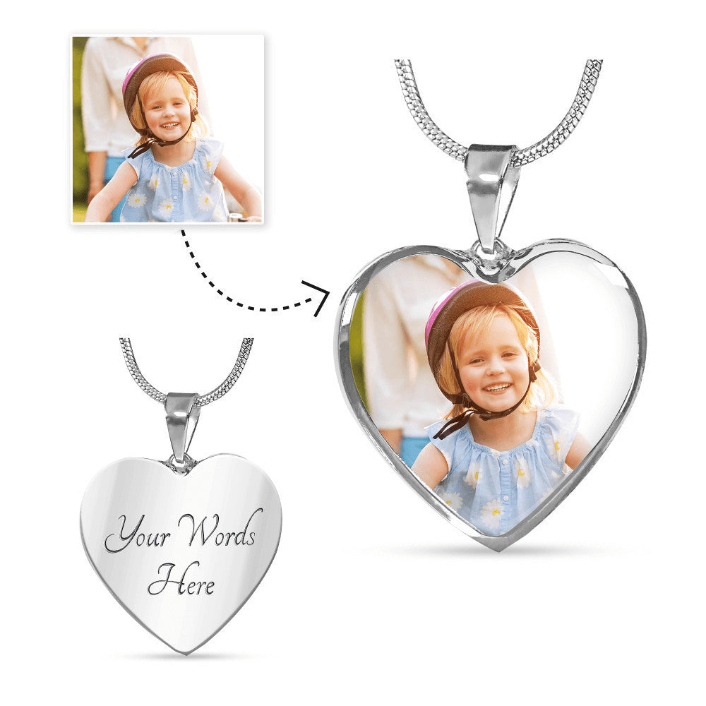 "To My Grandfather"   Custom Heart Necklace
