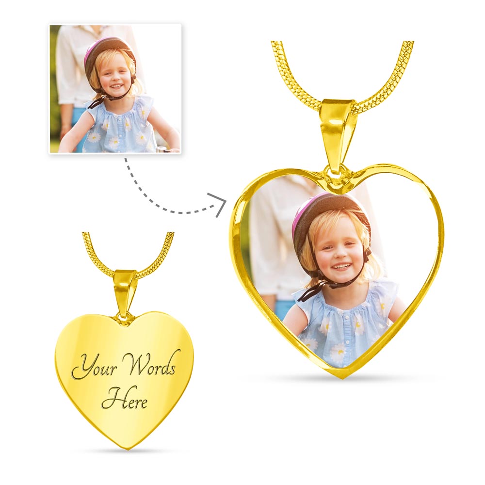 "To My Grandfather"   Custom Heart Necklace