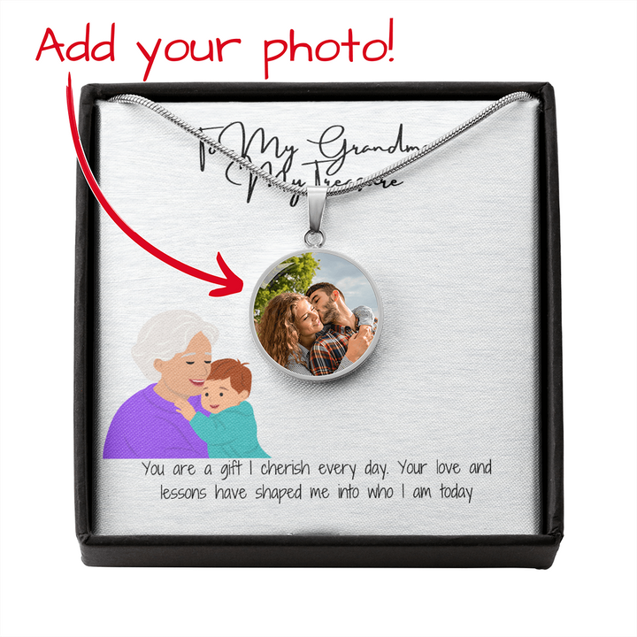 Endless Love  Custom Circle Necklace for Grandma