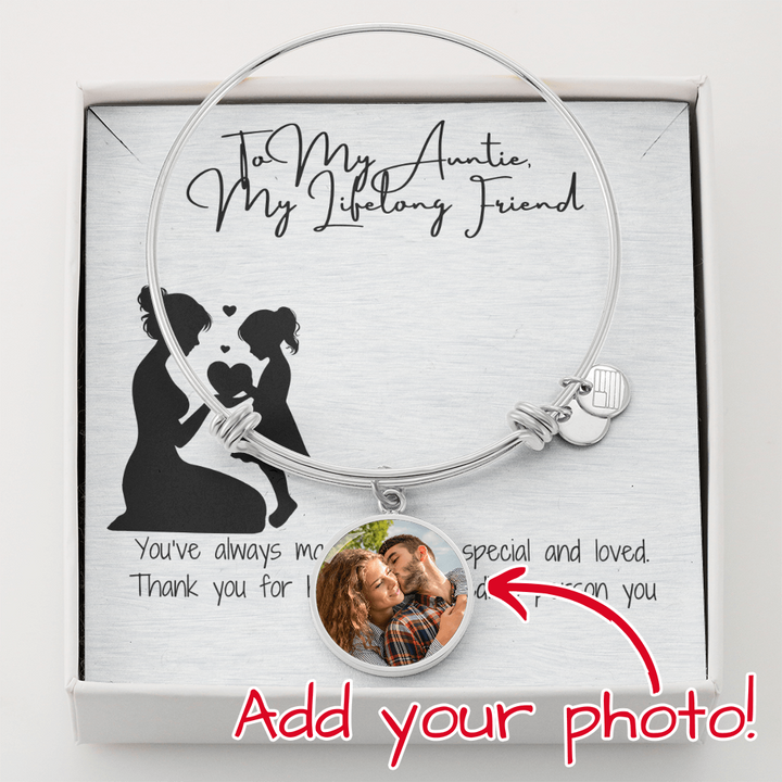 Lifelong Friend Auntie Pic Circle Bangle