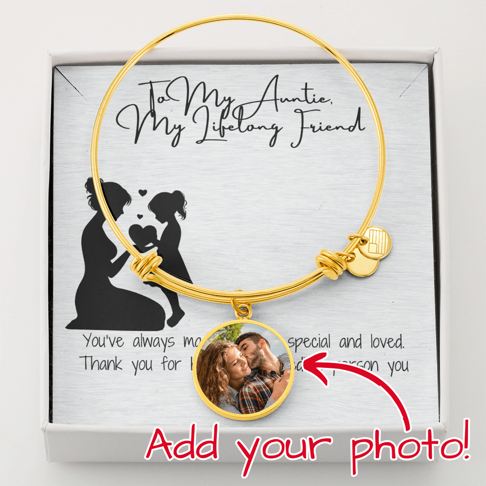 Lifelong Friend Auntie Pic Circle Bangle