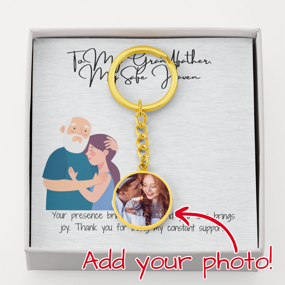 Buyer Upload Graphic Circle Keychain  "Carry Your Love Everywhere"